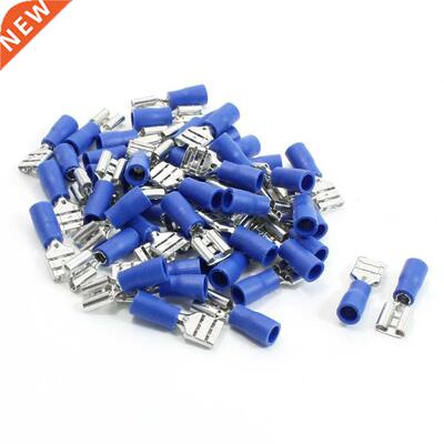 50 Pcs 2.5mm Dia Wire Hole Spade Crimp Terminals Connectors