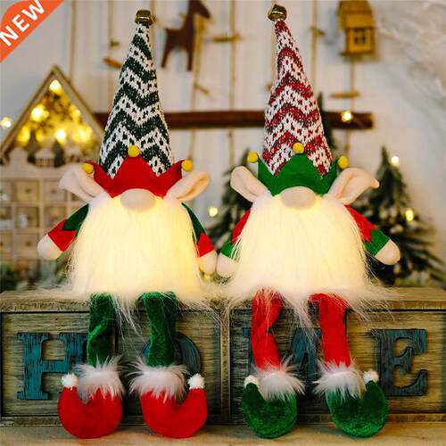 Christmas Small Elf Decor Light Cute Faceless Rudolph Plush