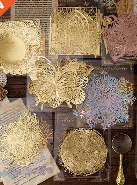 10pcs/pack INS Scrapbooking paper Bronzing Lace Decoration p