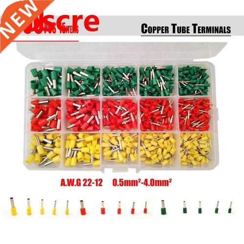 600pcs/set 3 colors tue terminals Connector Cord Pin End Ca