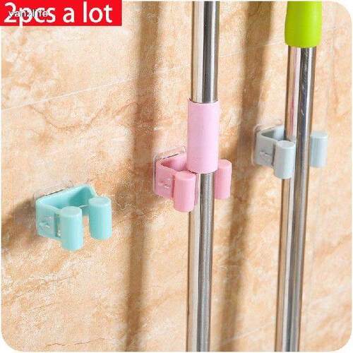 vanzlife free punching mop rack bathroom mop hook wall