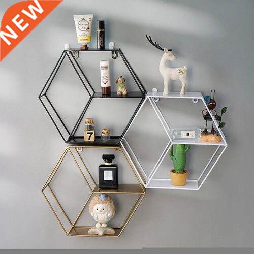 Creative Hexagonal Wall Rack Three-tier Structure Geometric