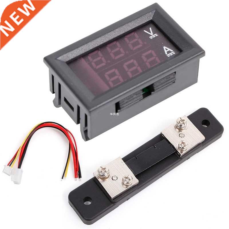 0-100V/50A Red Blue Digital Voltmeter Ammeter 2in1 DC Volt A