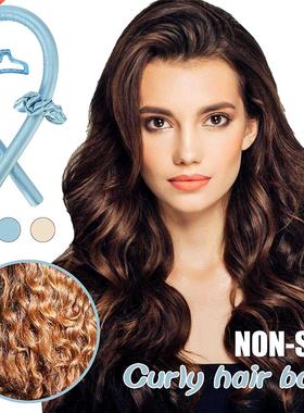 Heatless Curlng Rod Headbands Har Roller Slk Curlng Rbb