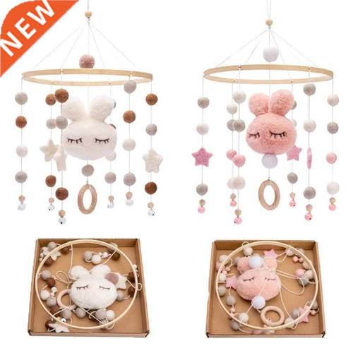 Baby Rattles Crib Mobiles Toy Cotton Rabbit Pendant Bed Bell