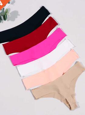 Hot Silk Sexy Women Thongs G String Seamless Panties Low-Ris