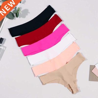 Hot Silk Sexy Women Thongs G String Seamless Panties Low-Ris