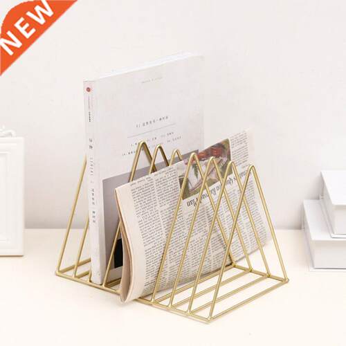 Metal Iron Storage LP Record Rack Triangle Shaped Book Magzi