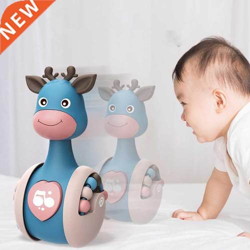 Sliding Deer Baby Tumbler Rattle Toys 0 12 Months Newborn Te
