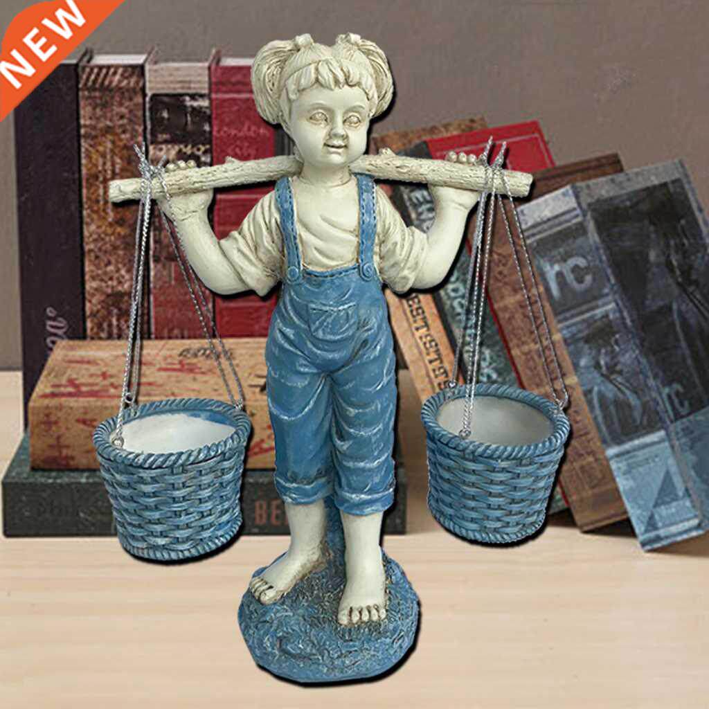 Garden Statue Bonsai Figurines Figure Outdoor Basket图片