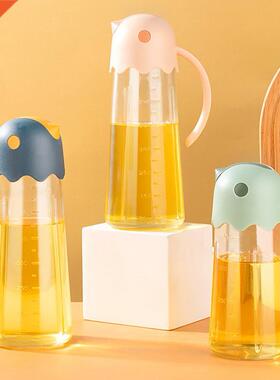 Oil Dispenser Auto Flip Non-drip Glass Leak Proof Cute Bird