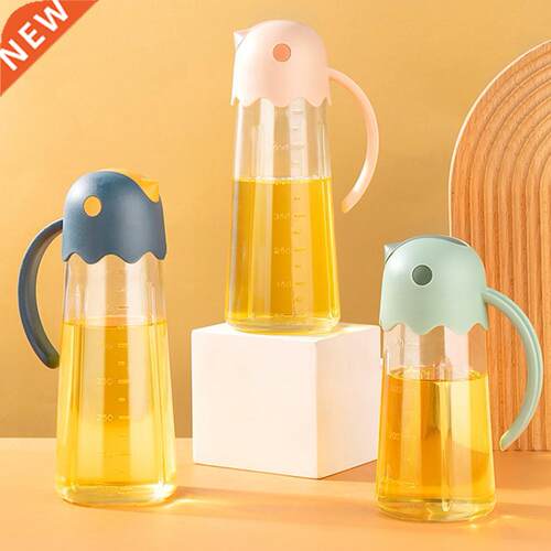 Oil Dispenser Auto Flip Non-drip Glass Leak Proof Cute Bird