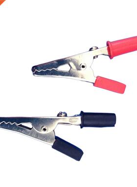 10pcs Insulated Crocodile Clips Plastic Handle Cable Lead Te