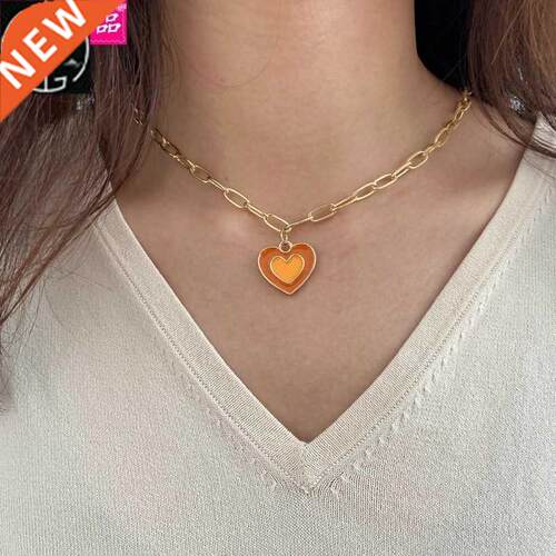 temperament choker elegant fashion heart-shaped necklace项链