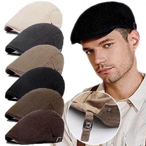 Classic Retro Western Newsboy Caps Berets Hat Adjustable Men