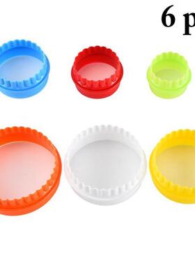6pcs Cookie Cutter Circle Cake Mold Plastic Cookie Cutter Mo