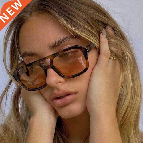 2021 Classic Pilot Sunglasses Women Vintage Yellow Lens Fash