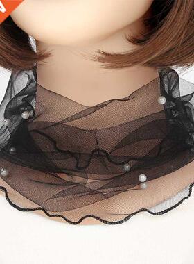 Spring Summer Chiffon Neck Collar Scarf Women Head Thin Suns