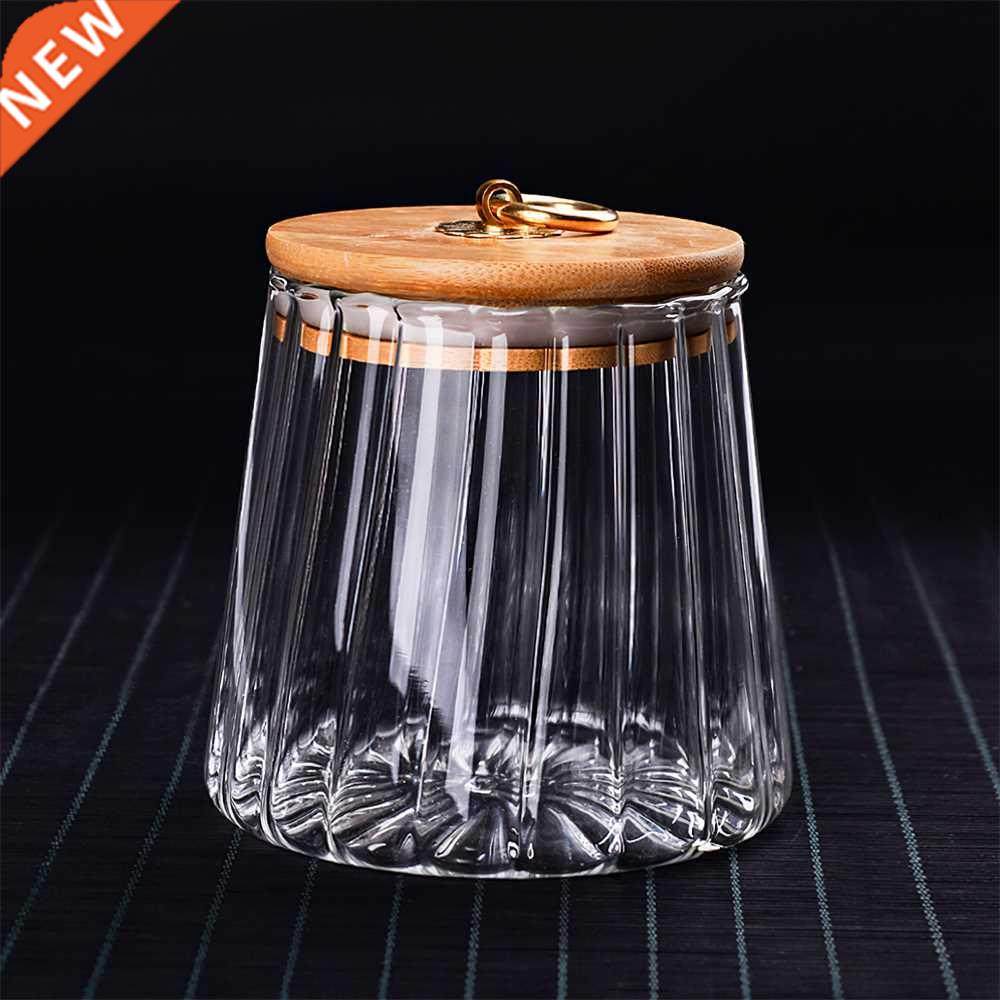 glass storage jars sealed jar with lid tea seasoning storage