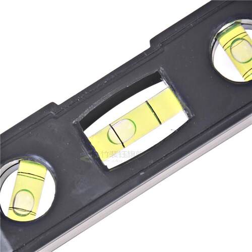 Level Measure Tools Black Plastic Spirit Level Ruler Magnet