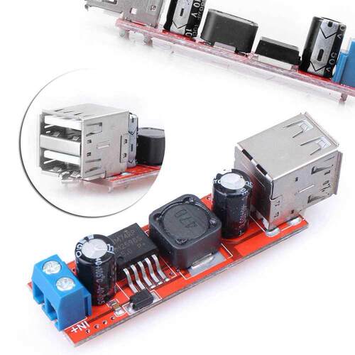 Dual US 9V/12V/24V/36V to 5V Converter DC-DC 3A Step Down P