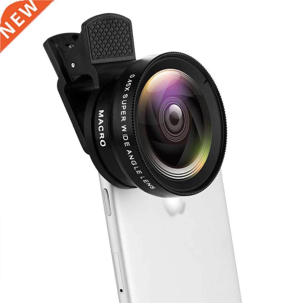 Phone Lens Kit 0.45X Wide Angle Len & 12.5X Macro HD Camera