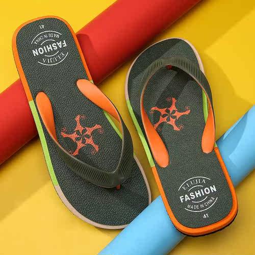 New Arrival Green Summer Men Flip Flops Casual Comfortable N