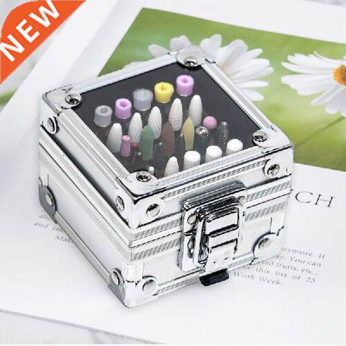 Professional Metal Silver Nail Tool Storage Box Portable