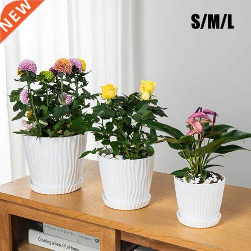 Plastic Plant Flower Pot Watering Planter Flower Plant Pot L