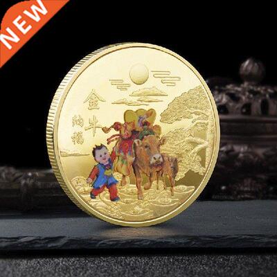 1PC 2021 Year of The Ox Commemorative Coin Chinese Zodiac