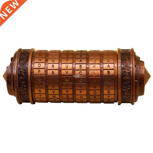 Cylinder Lock Romantic Plated Bronze Letter Password Retro V