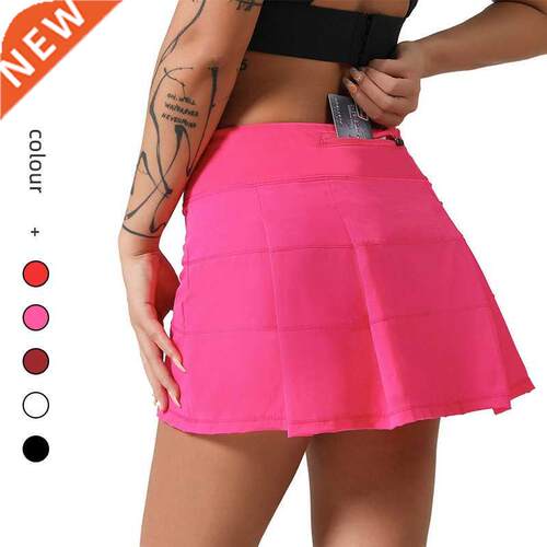 Lulu Tennis Clothes Girl Skirt Pleated Folds Yog Tennis Fema