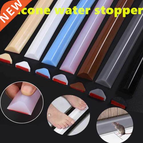 2M Slcone Water Stopper Retanng Strp Ktchen Bathroom