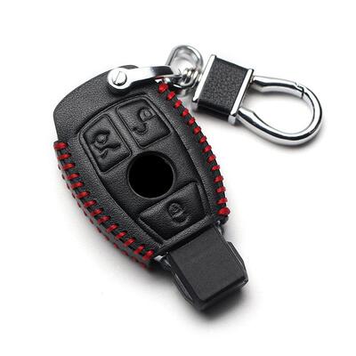 Genuine Leather Car Key ver Keychain Case for Mercedes Benz