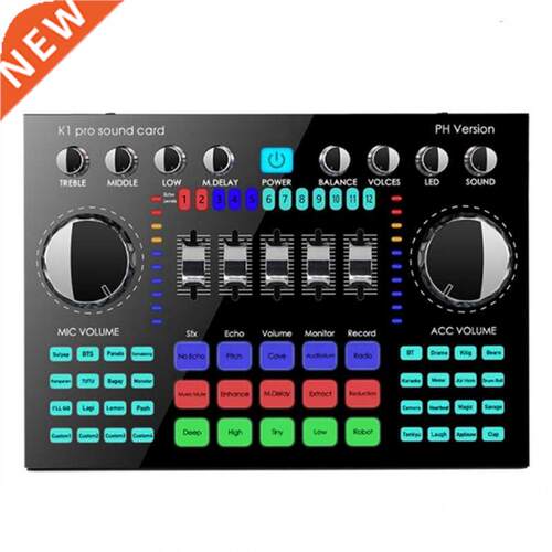 K1 Live Sound Card Portable Bluetooth Sound Card Profession