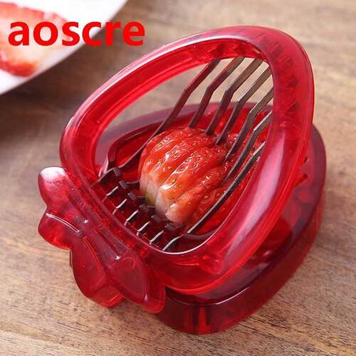 Practice Kitchen Mini Strawberry Slicer Cutter Gadgets Kitch