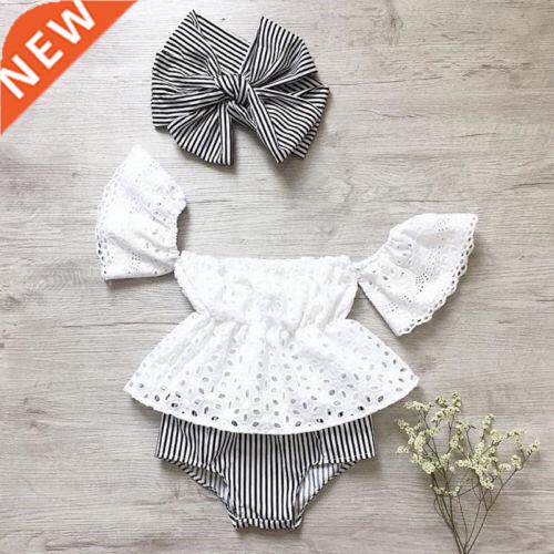 2PCS Toddler Baby Girls Summer Floral Clothes Cotton Linen S