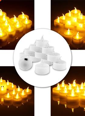 12 PC Creative LED Candle Multicolor Lamp Simulation Color F