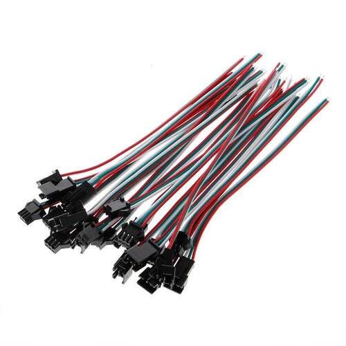 10 Pairs 3 Pin J SM Male Female Plug Connector Cable For W