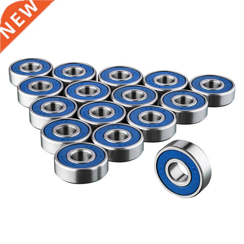 16 x 608RS Skateboard Bearings - Frictionless ABEC 9 Roller
