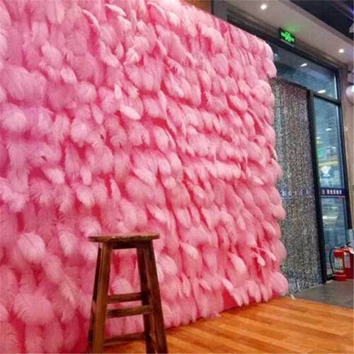Wedding Decoration Feather Wall Pink Ostrich Feather