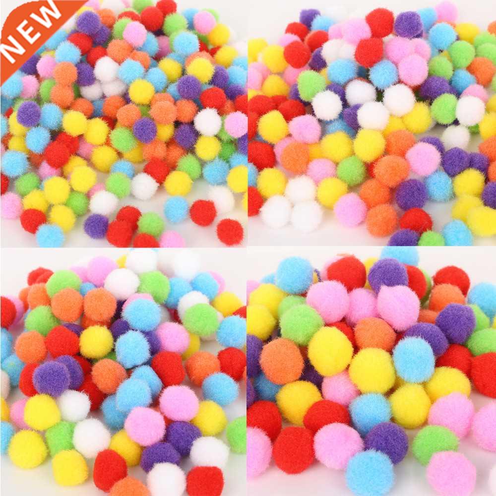 Hot 100-500Pcs/lot Mixed Soft Round Shaped Pompom Balls Fluf