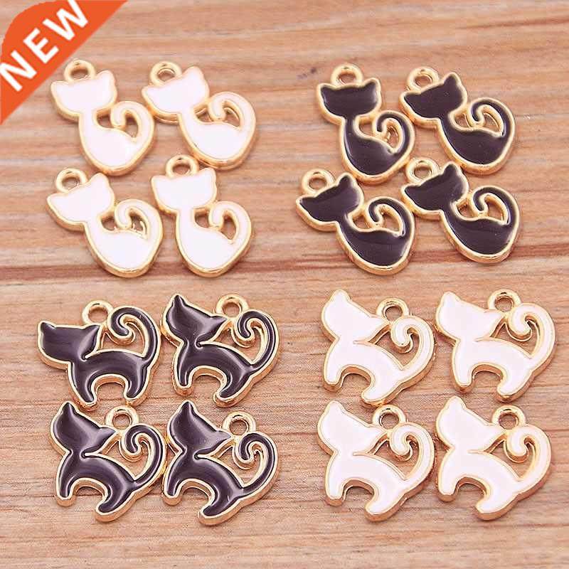 0pcs 2 Style Alloy Metal KC Gold Drop Oil White Black Smal