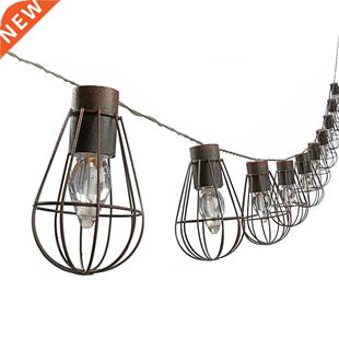 3M LED Solar Outdoor Hanging Iron Light String Courtyard