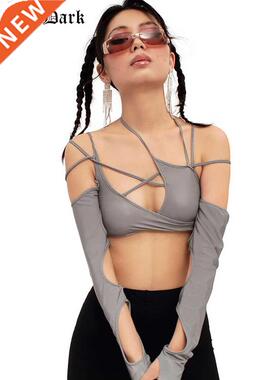 Goth Dark Cyber Y2k Techwear Punk Women Halter s Gothic e