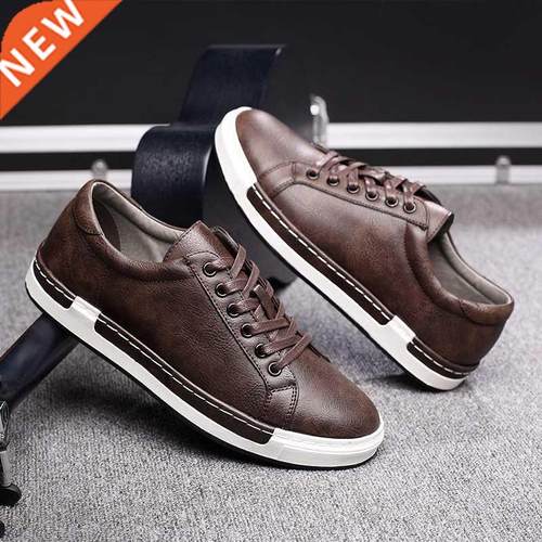 Fashion Sneakers Men Shoes Soft Leather Mens Casual Shoes Fl