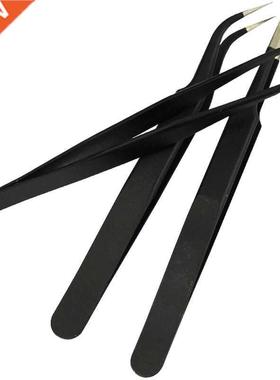 3 in 1 Stainless Steel Tweezers Point and Curved Shape Repa