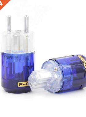 Pair P-037E Platinum Plated EU Power plug + C-037 IEC Connec