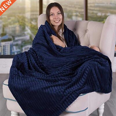 Throw Blanket for Couch Plush Fluffy Warm Cozy法兰绒毯子加厚