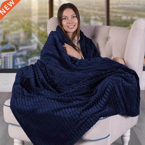 Throw Blanket for Couch Plush Fluffy Warm Cozy法兰绒毯子加厚